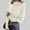 Beige, variant on Plus Size Womens Ribbed Long Sleeve Shirts Trendy Lettuce Trim Mock Neck Blouses Stretch Comfy Layer Shirts Slimming T Shirts, Brown