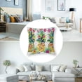 thumbnail image 5 of PIKWEEK Pillow Covers Summer Colorful Fresh Pineapple Tropical Fruit Cotton  Throw Pillow Case Cushion Cover Outdoor Home Couch Decorative Set of 2 Multiple specifications, 5 of 7