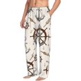 thumbnail image 2 of Balery Men'S Anchor With Rope Pants,Sleepwear Pants,Pajama Pants,Pj Bottoms Drawstring And Pockets-Medium, 2 of 9