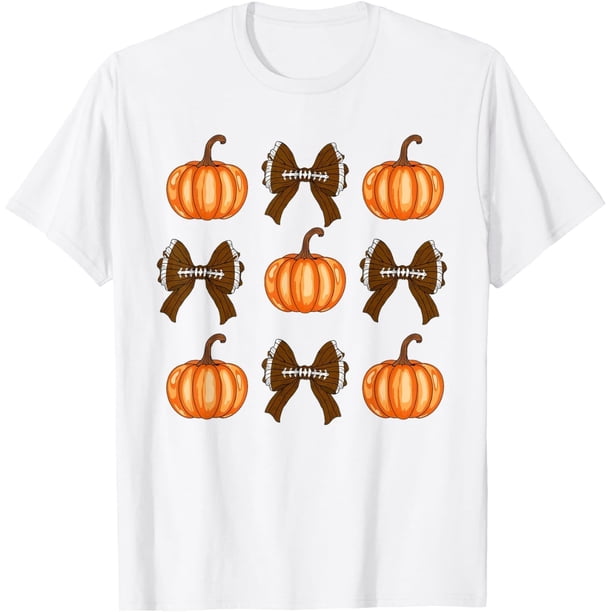 Camiseta de fútbol americano con diseño de calabaza y otoño
