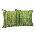 thumbnail image 6 of Ambesonne Green Throw Pillow Cover 2 Pack, Exotic Tropical Asian Leaf, 18", Green, 6 of 6