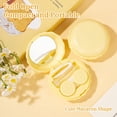 thumbnail image 4 of 1 Pcs Yellow Macaron Contact Lens Travel Case with Cleaner Portable Contact Box with Mirror Tweezers Solution Bottle, 4 of 8
