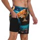 thumbnail image 2 of Balery Colorful Flower Sea Turtle Bañador para hombre, shorts de playa de secado rápido con entrepierna y forro de compresión-XX-Large, 2 of 6