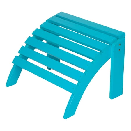 Shine Company Cedar Wood Standard Ottoman - Turquoise