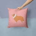 thumbnail image 2 of Carolines Treasures BB3616PW1414 Collie Checkerboard Pink Fabric Decorative Pillow, 2 of 4