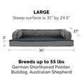 thumbnail image 3 of Furhaven Funda de repuesto para cama para perro, cómoda funda de felpa y decoración estilo sofá, lavable a máquina, gris diamante, grande, 3 of 5