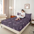 thumbnail image 4 of Feelyou Hippie Moth Teens Full Size Sheets, Damask Aztec Triangle Bed Sheets, 4-Piece, 4 of 7