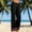 Black, variant on Delayuji Womens Linen Pant Bohemia Staly Wide Leg Pants Summer Palazzo Pants Loose Elastic Waist Casual Pants