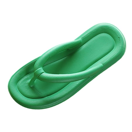 OJSFQUFP Women Shoes Casual New Summer Flip Flops for Women Wearing Flat Bottomed Sandals and Slippers On The Beach Womens Slippers Cute Green 41
