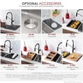thumbnail image 3 of Stylish Dual-Mount 29" Double-Bowl Stainless Steel Kitchen Sink S-414T, 3 of 12