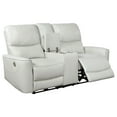 thumbnail image 2 of Lima Power Recliner Loveseat, Ivory Faux Leather, USB Port, Foam, 72 Inch, 2 of 2