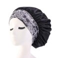 thumbnail image 2 of Waterproof Shower Cap Wide Band Elastic Hat Bathing Cap Hair Salon, 2 of 5