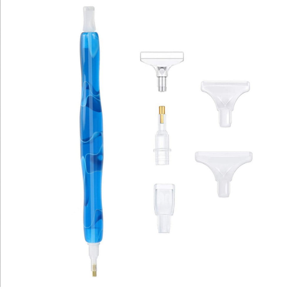 Sonsage Resin Diamond Painting Pen for Adult,Dark Blue Curvy Body Pen  Diamond Art Accessories Kits,5D DIY Acrylic Applicator Accessories Gem  Jewel Wax