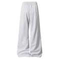 thumbnail image 5 of Hurxie Mens Baggy Sweatpants Casual Pants Elastic Drawstring Waist with Pockets Loose Fit Wide Leg Joggers Gray,XL, 5 of 7