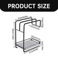 thumbnail image 3 of Ongmies Kitchen Rag Organizer & Drying Rack – 2025 New Sponge Holder and Dishcloth Hanger, Black Cloth Rack for Scrubber, Rag, and Brush Storage, 3 of 8