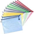 thumbnail image 1 of Bolsa para documentos A4, bolsas de malla impermeables con cremallera, bolsas para archivos con cremallera, plástico para documentos de malla, 12 Uds., 1 of 5