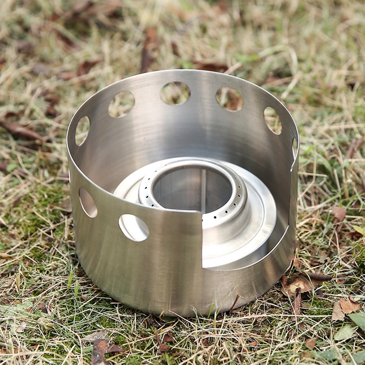 Compact Windproof Alcohol Stove, Efficient Burner for Outdoor Cooking, Ideal for Camping and Backpacking