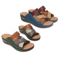 thumbnail image 5 of huanledash Women Summer Casual Hollow Cross Bandage Opened Toe Wedge Slippers Sandals Shoes, 5 of 7