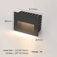 thumbnail image 3 of Luz de paso LED impermeable de 3 W, 5 W y 10 W IP65, lámpara de esquina de escalera empotrada de aluminio para exteriores, lámpara de escalera de pared empotrada, luz de pie, 3 of 5