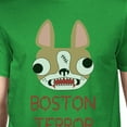 thumbnail image 2 of Boston Terror Terrier Mens Green Shirt, 2 of 4