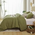 thumbnail image 5 of SPRINDAY Queen Comforter Set For Adult, 3 Piece Olive Green Comforter Sets & Bedding For All Season, 5 of 8
