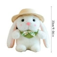 thumbnail image 3 of Brown Bunny Plush Toy With Hat And Scarf - Soft Stuffed Animal For Teens And S, Ideal For Home Decor, Gifting, And Collecting, 3 of 6