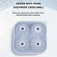 thumbnail image 4 of Bandeja para cubitos de hielo con forma de balón de fútbol: molde grande de silicona de 4 cavidades para cubitos de hielo de whisky, cócteles y cervezas. Bandeja reutilizable para congelar, ideal, 4 of 6