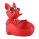 thumbnail image 2 of Bandeja de almacenamiento de estatua de perro, estatuilla de perro, figuras de animales abstractas de resina, escultura de perro, bandeja de dulces pa Rojo, 2 of 10