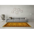 thumbnail image 3 of Ahgly Company Indoor Square Oriental Yellow Traditional Area Rugs, 6' Square, 3 of 4