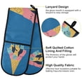 thumbnail image 2 of Yayeee Double Oven Mitt Kitchen Heat Resistant Baking 35" x7" Quilted Glove, Colorful Ice Cream Cat, 2 of 6