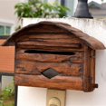 thumbnail image 2 of Rural Wall-mounted Wooden Mailbox With Window, 2 of 5