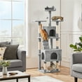 thumbnail image 2 of Yaheetech 72'' Height Multi Level Cat Tree with 2 Cozy Condos & Scratching Post,Light Gray, 2 of 10