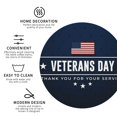 thumbnail image 3 of Zufioo Happy Veterans Day Print Leather Coaster Set, Decorative PVC Coasters 4-pack - Scald and Stain-resistant, Suitable for Home, Cafes, Restaurants-Round Shape, 3 of 6