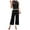 Noir, variante sur Wyzesi Combinaison pour Filles Sommeil Femmes Été Décontracté Ensemble 2 Pcs Débardeur Court Sans Manches Haut Court Pantalon à Jambe Grand Ensembles Survêtement Shorts de Bain Ensemble pour Femmes Entrejambe Femmes Ensemble Short Habillé Décontracté Entrejambe