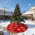 thumbnail image 3 of Mecorevxz Christmas Tree Skirt Knitted Tree Skirt with Snowflake, Xmas Tree&Hearted Partten for Christmas Tree Skirt Knitted Christmas Decorations 120cm, 3 of 6
