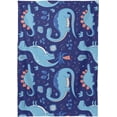 thumbnail image 6 of Coolnut Funny Blue Dinosaurs Tablecloth Modern Table Cover for Home Decoration, Spill Proof Cloth Washable for Dinner Picnic, 54"x72", 6 of 6