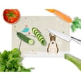 thumbnail image 2 of Caroline's Treasures Christmas Presents between Friends Bull Terrier Dark Brindle Glass Cutting Board Large, 2 of 2