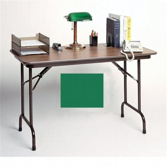 Correll Deluxe High Pressure Top Folding Table, 18x48", RECTANGULAR GREEN BLACK