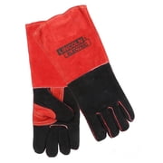 Lincoln Electric Industrial Leather Red and Black Welding Gloves