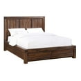 thumbnail image 5 of Modus Furniture Meadow Solid Wood Footboard Storage Bed in Brick Brown, 5 of 9