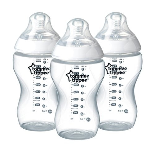Biberón para Bebés con Cereal Agregado Tommee Tippee Closer to Nature Tetina de Corte en Y 11 Onzas Paquete de 3 Transparente