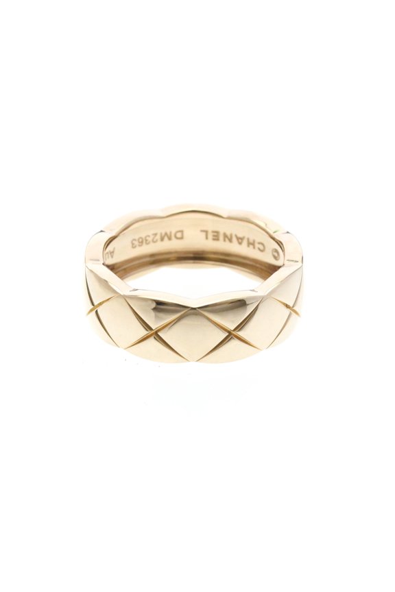 Pre-Owned Chanel Coco Crush Ring Medium Model Pink Gold (18K) Fashion No Stone Band Ring Pink...