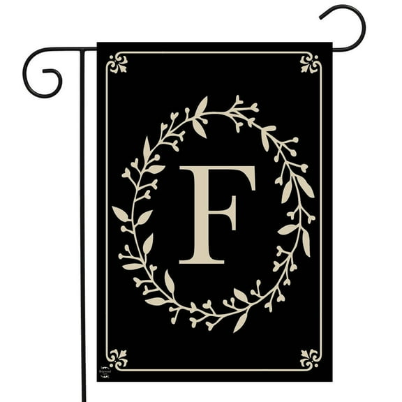 Briarwood Lane Classic Monogram Letter F Garden Flag