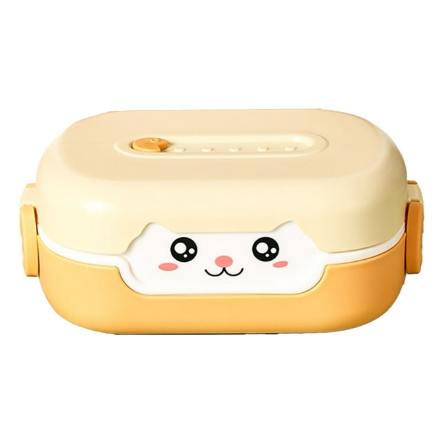 700ml Double Insulation Microwaveable Toddler Lunch Box Cute 3D Cartoon Food Container