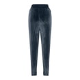 thumbnail image 4 of XFLWAM Womens Elastic High Waist Gold Velvet Trousers Casual Baggy Sweatpants Comfort Lounge Joggers Pants with Pockets Dark Gray XL, 4 of 6