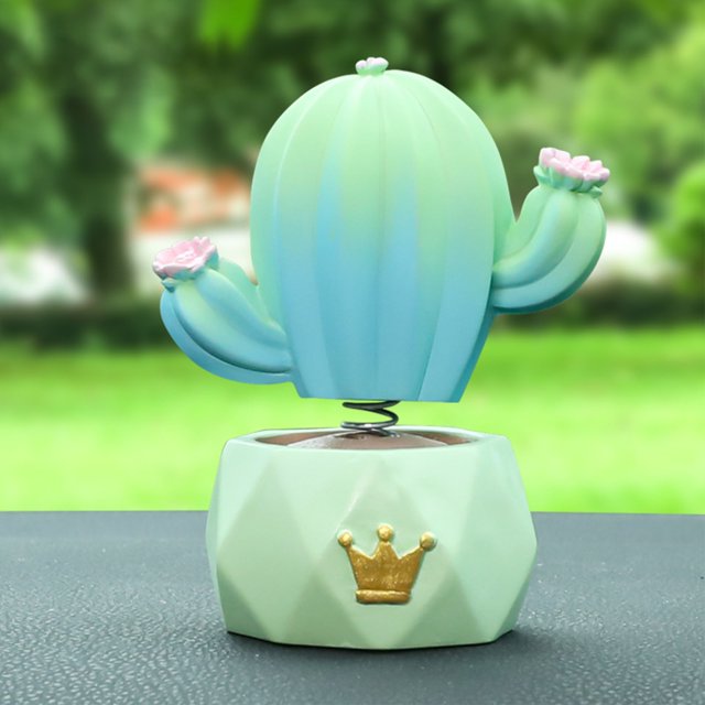 Puntoco Simulación Cactus Planta Adornos Linda Chica Corazón Decoración Coche Montado Adornos
