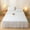 White, variant on Msgweeeg Bed Skirts White Bed Skirt Solid Color Bed Skirt Concise Washed Cottons Edge Bedspread Skirt Bed Hats Bed Sheet Dirtproof Non-slip Protective Cover Cover