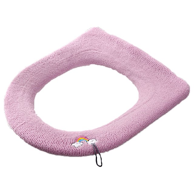 Cojín suave más grueso para asiento de inodoro con lazo para colgar, almohadilla acolchada más cálida