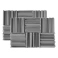 thumbnail image 4 of Prueba de sonido 6 piezas 30x30x5cm Absorción de ruido Absorción de ruido Absorbente insonorizado Espuma de insonorización Paneles de espuma de Gris Yotijar espuma acústica, 4 of 5