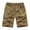 Khaki A, variant on WRKEKC Summer Shorts for Men Solid Color Stretch Waist Work Shorts with Elastic Waistband and Casual Style for Daily Wear